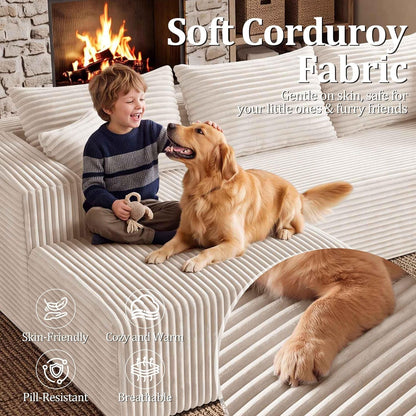 Boneless Couch, 94" L Shaped Modular Sectional Cloud Sofa for Living Room5