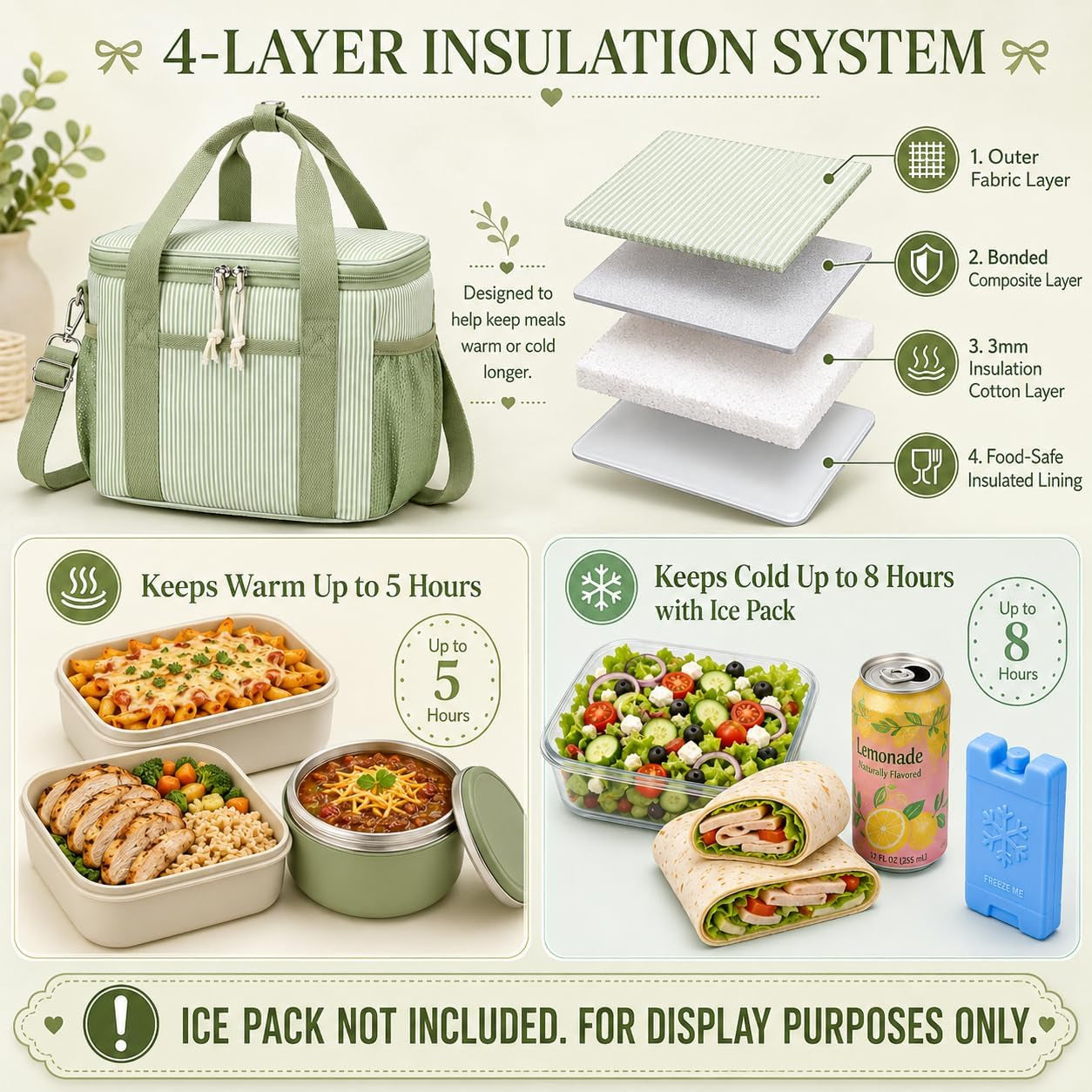 insulated-lunch-box-for-women-cute-corduroy-lunch-bag-with-shoulder-strap-leakproof-wide-open-lunch-tote-for-work-office-school-picnic-green-white-stripes