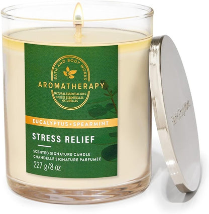 Bath and Body Works Eucalyptus Spearmint Single Wick Candle | 227 G / 8 Oz | Single Wick Candle| Fresh Fragrance1