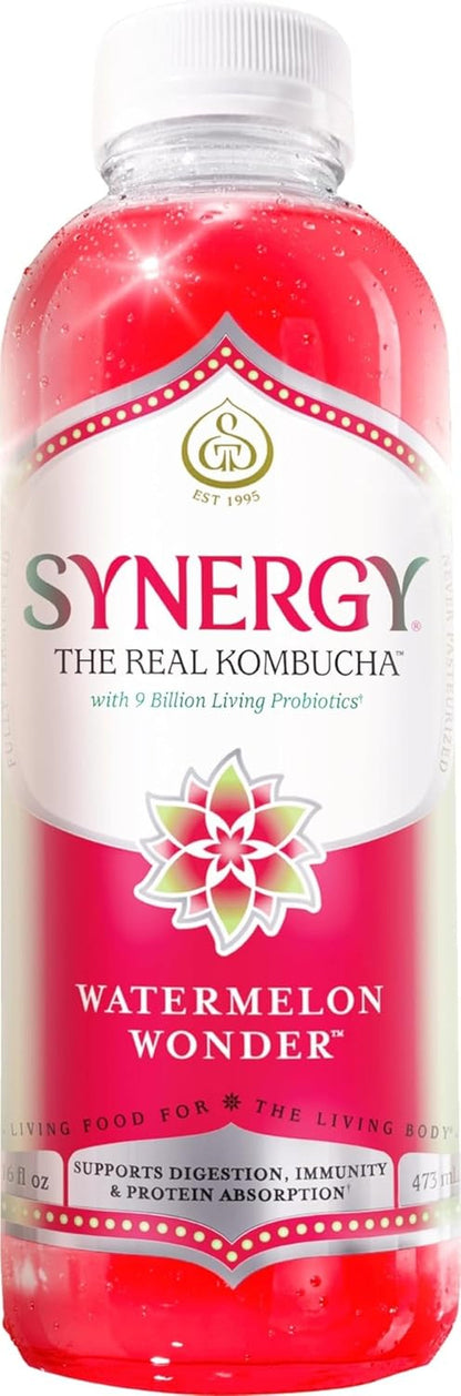 the Real Kombucha - Watermelon Wonder - 16 Fl Oz Bottle - Raw Probiotic Drink for Gut Health and Immune Support1