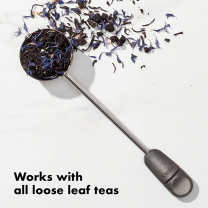 OXO Brew Twisting Ball Tea Infuser - Fine Mesh, Stainless Steel | Loose Leaf Tea Infuser, Reusable Strainer, Easy-Open Twist Design, Fits Different Sized Mugs, Dishwasher Safe6