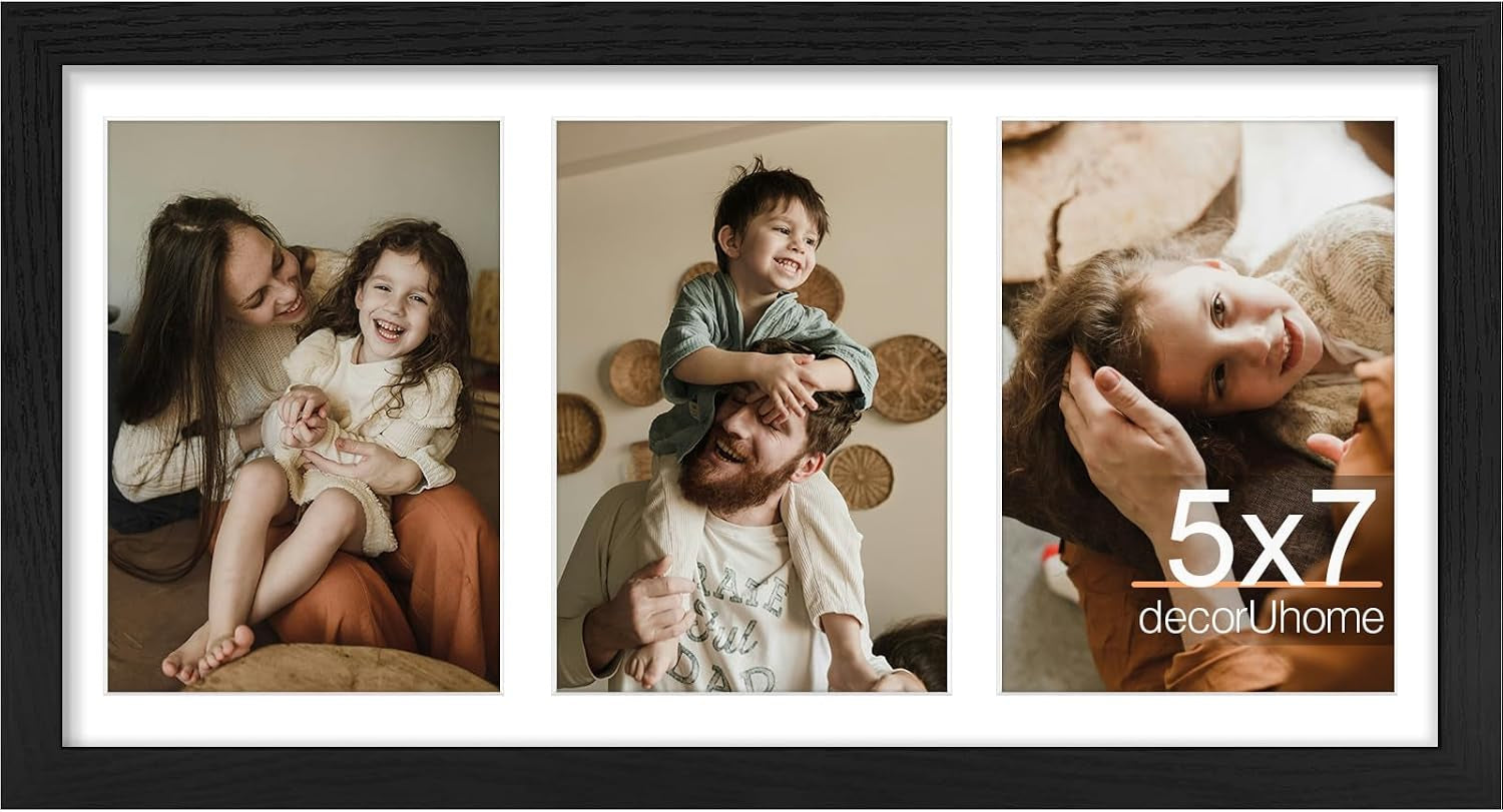 3-5x7-picture-frames-collage-wall-decor-with-mat-black
