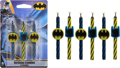 Batman™ Sprial Birthday Candles | Cake Decoration Toppers | 6 Count1