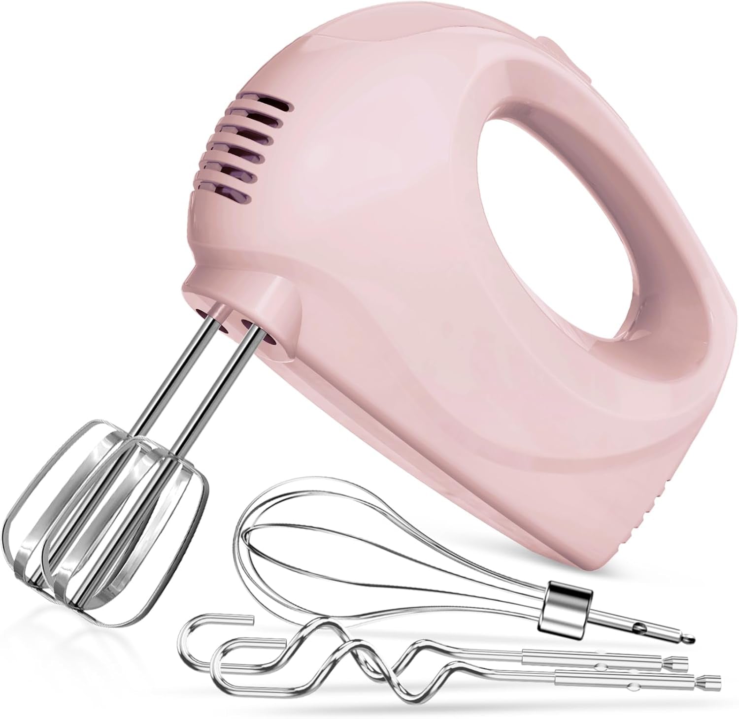 electric-hand-mixer-with-5-stainless-steel-whisks-5-speed-pink-portable-kitchen-mixer-electric-whisk-food-beater-for-whipping-mixing-cookies