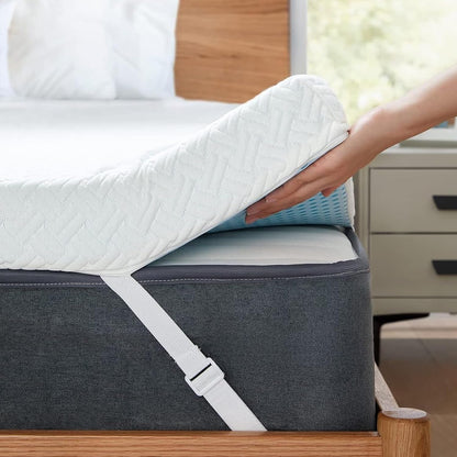 Twin XL Mattress Topper - 3 Inch Cooling Memory Foam Mattress Pad Made with Certipur-Us® Certified Foam, Bed Topper with Bamboo Cover,Removable & Washable & Non-Slip1