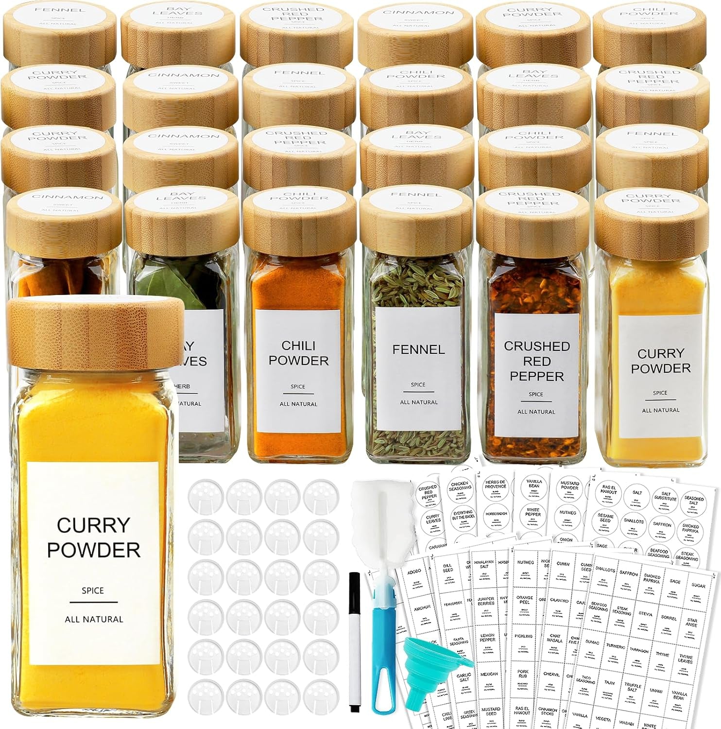 glass-spice-jars-with-bamboo-lid-398-label-for-cabinet-drawer-organizer