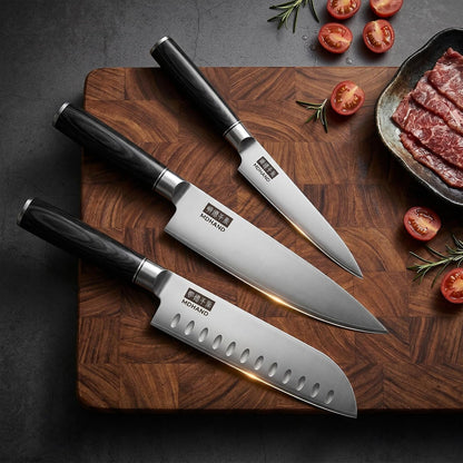 Kitchen Knife Set 3 Pieces, Ultra Sharp Japanese Knife Set Gift Box | High Carbon Stainless Steel Chef Knife Set with Pakkawood Handle, Knives Set for Kitchen & Home Cooking, Dishwasher Safe8