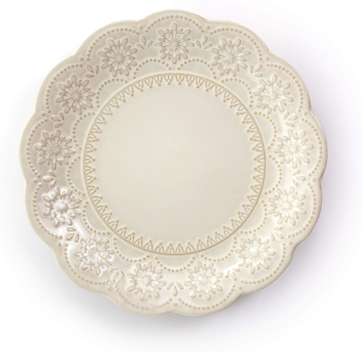embossed-scalloped-stoneware-dinnerware-dish-set-16-piece-ivory