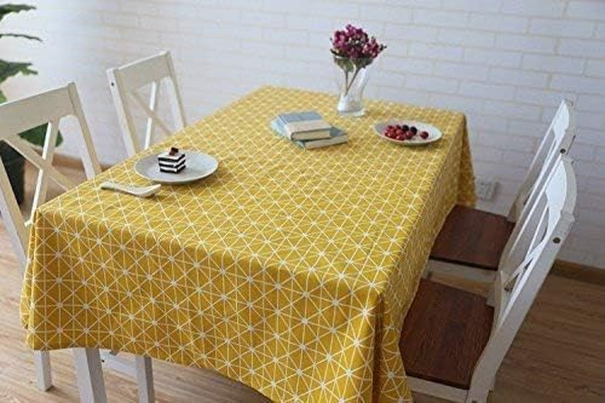yellow-boho-table-cloth-rectangle-cotton-linen-nordic-twill-tablecloths-wrinkle-free-fabric-checkerboard-stripe-table-cloths-rustic-cover-for-kitchen-dining-party-outdoor-picnic36-x-36-inch