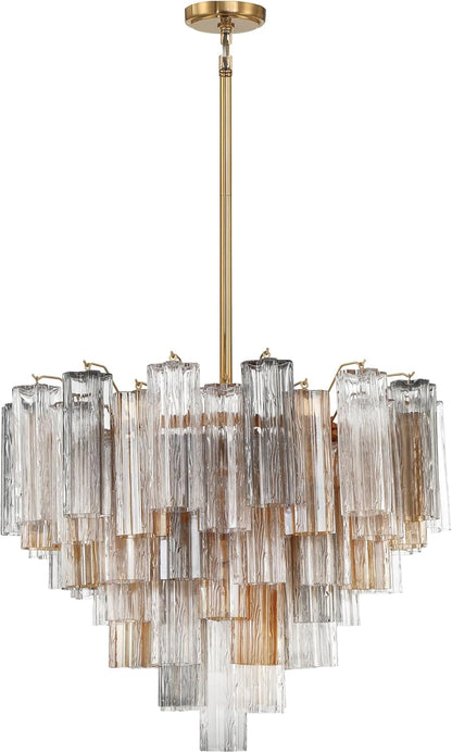Addis 12 Light Aged Brass Chandelier1