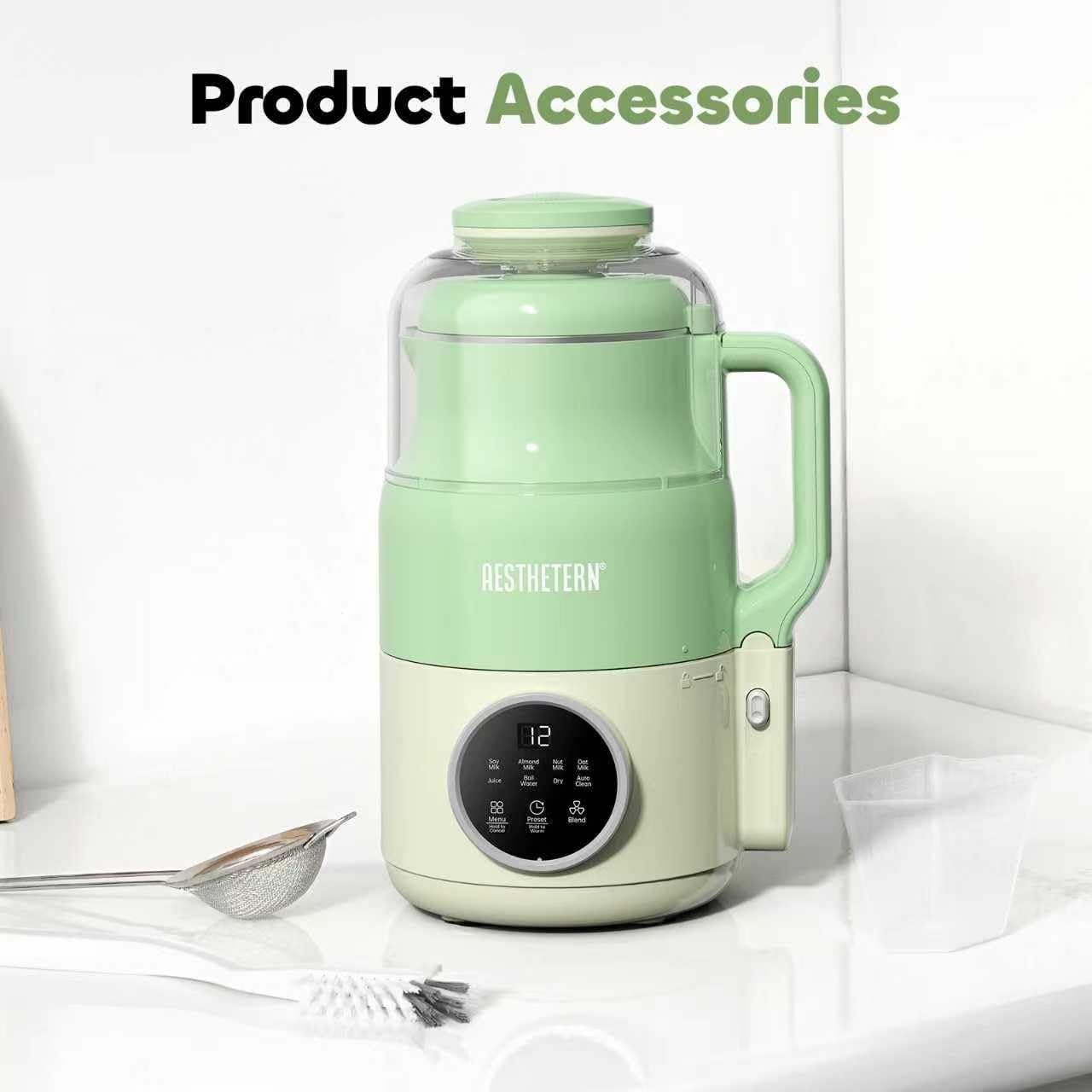 nut-milk-maker-machine-soy-milk-oat-milk-maker-with-8-presets-high-speed-blender-auto-clean-delay-start-33oz-almond-milk-maker-for-plant-based-dairy-free-beverages-green