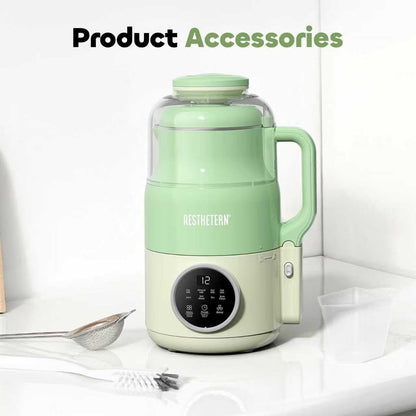 Nut Milk Maker Machine, Soy Milk & Oat Milk Maker with 8 Presets, High-Speed Blender, Auto-Clean, Delay Start, 33Oz Almond Milk Maker for Plant-Based & Dairy-Free Beverages, Green8