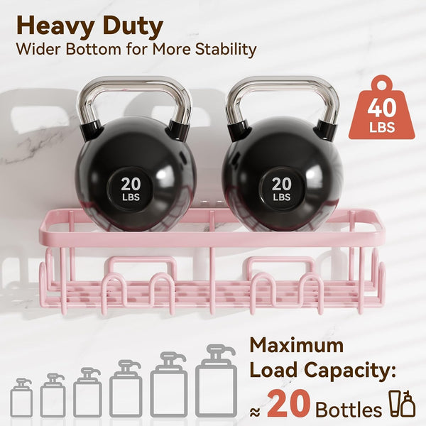 Shower Caddy Adhesive, Rustproof Shower Organizer, Wall Shower Rack3