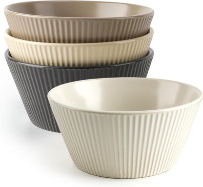 22 OZ Cereal Bowls Set of 4, Ceramic Soup Bowls for Hot Soup, Cereal, Oatmeal, Ramen and Pasta, Dishwasher & Microwave Safe Bowls1