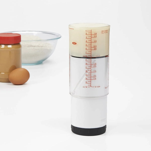 OXO Good Grips Adjustable Liquid Measuring Cup, 2 Cup Capacity | Useful for Measuring & Dispensing Peanut Butter, Honey and Other Liquids, Measurement Markings, Dishwasher Safe4