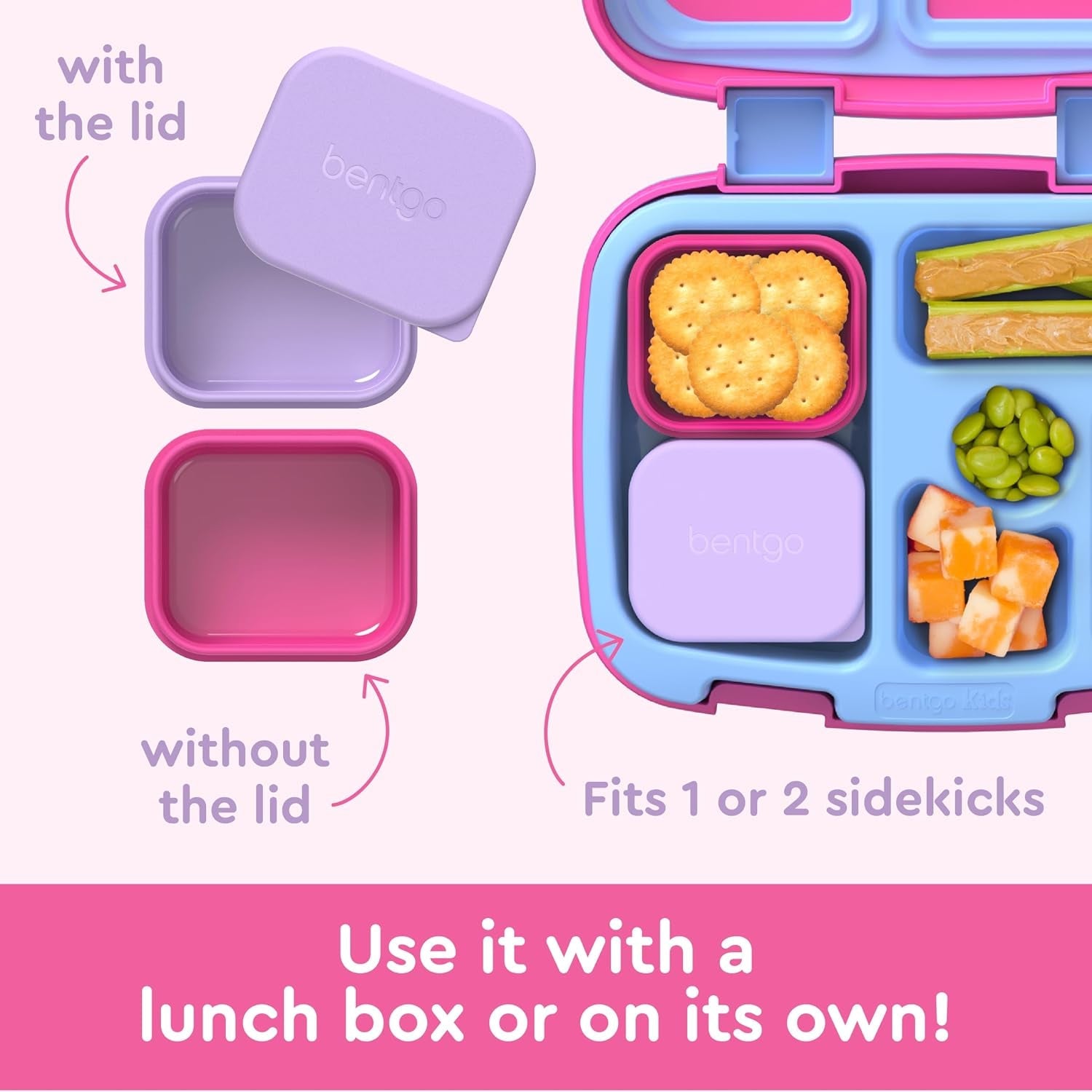 bentgo-sidekicks-2-pack-silicone-container-set-dipping-sauce-cups-for-condiments-small-snacks-reusable-durable-leak-proof-liquid-storage-salad-dressing-container-2-6-oz-lavender-pink