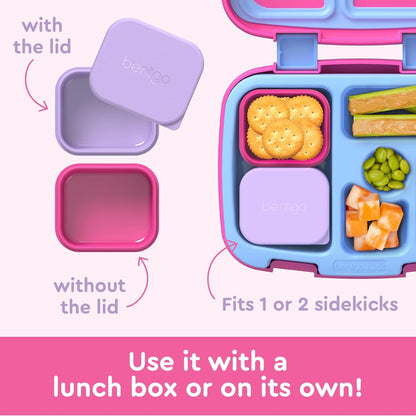 Bentgo Sidekicks 2-Pack Silicone Container Set - Dipping Sauce Cups for Condiments & Small Snacks, Reusable, Durable, & Leak-Proof Liquid Storage, Salad Dressing Container - 2.6 Oz (Lavender & Pink)4