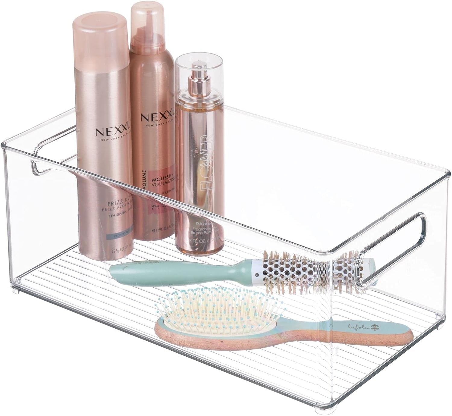 deep-plastic-storage-organizer-container-bin-bath-and-shower-organization-for-cabinet-cupboard-shelves-counter-or-closet-holds-shampoo-vitamins-ligne-collection-2-pack-clear