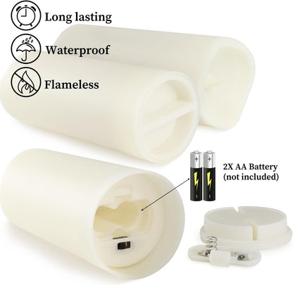 36 Pack Waterproof Flameless LED Candles - Outdoor Battery Operated Candles with Remote & Timer, Realistic Flickering Flame, Safe for Porch, Patio, Weddings, Parties & Home Decor6