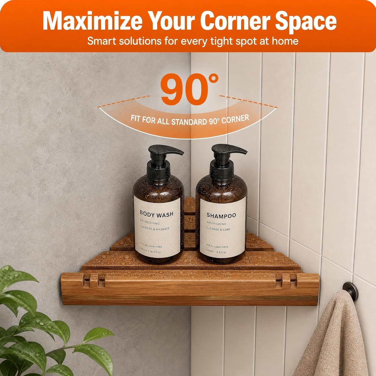 3-pack-acacia-wood-corner-shower-shelf-triangular-wooden-bathroom-organizer-wall-floating-shelves-no-drilling-corner-caddy-storage-for-tiled-wall-kitchen-living-room