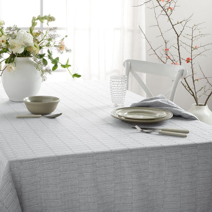 Honeycomb Modern Farmhouse Tablecloth, Charcoal Grey, 60"X102"2