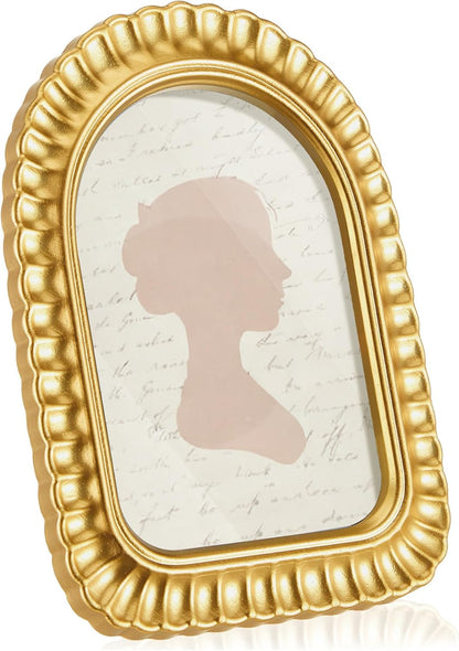 4X6 Inch Gold Petal Arched Picture Frame Vintage Scalloped1