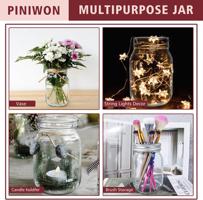 Mason Jars 16 Oz with Lids and Bands, 15 Pack Pint Canning Jars | Regular Mouth Clear Glass Jars for Canning, Pickling, Food Storage, DIY Projects5