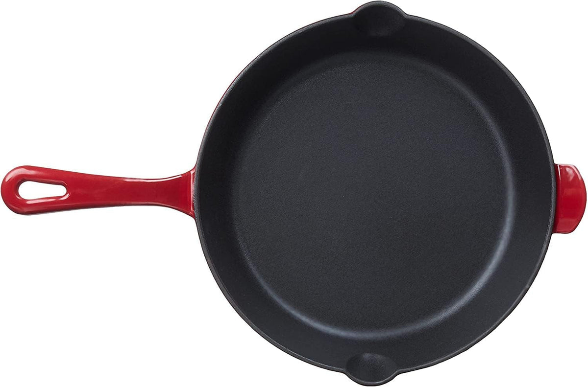 chefs-classic-enameled-cast-iron-10-inch-round-fry-pan-cardinal-red