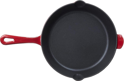 Chef'S Classic Enameled Cast Iron 10-Inch round Fry Pan, Cardinal Red3