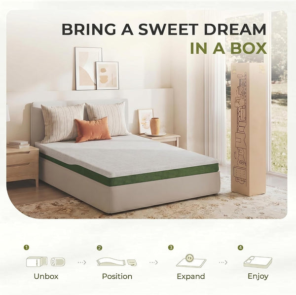 6 Inch Twin Size Mattress, Cooling Gel Memory Foam Medium Firm Mattress, Breathable Pressure Relief, Certipur-Us Certified Foam, Mattress-In-A-Box, No Fiberglass (6 Inch, Twin)8