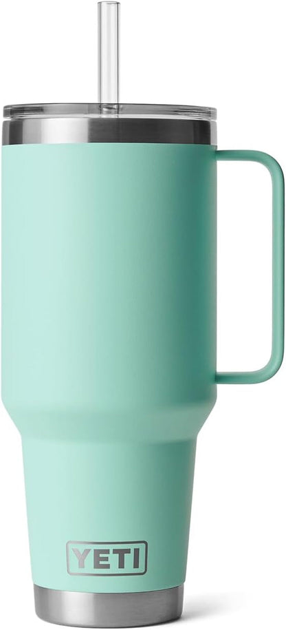 Rambler 42 Oz Tumbler with Handle and Straw Lid, Travel Mug Water Tumbler, Vacuum Insulated Cup with Handle, Stainless Steel, Seafoam3