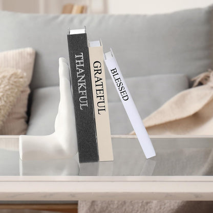 Set of 3 Thankful Grateful Blessed Decorative Books for Home Decor | Linen Faux Books, Stacked Neutral Modern Aesthetic Fake Storage Boxes, Coffee Table, Bookshelf or Mantle Display6