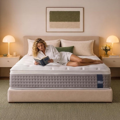 Queen Size Mattress 12 Inches Medium Firm Hybrid, Undisturbed Sleep | Breathable Hybrid Comfort with Responsive Support, Motion Isolation, Reinforced Edges, and Certipur-Us Certified Foam.1