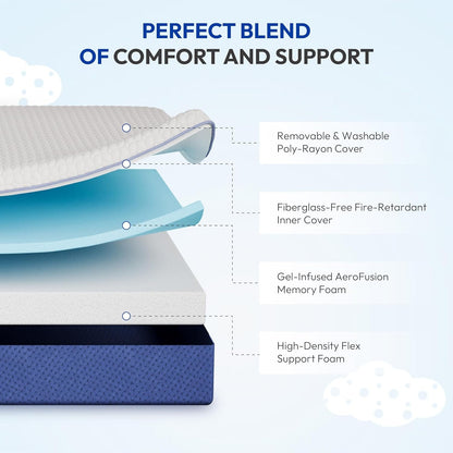 6 Inch Full Size Mattress, Firm Gel Memory Foam Full Mattress in a Box, Firm Back Support for Pressure Relief & Spinal Alignment, Certipur-Us Certified, Fiberglass-Free2