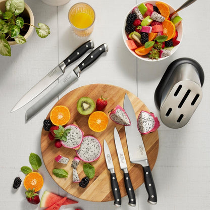 Artisan Stahl Knife Block Set, 6 Piece - German Stainless Steel Kitchen Knives, Full Tang Triple Riveted5