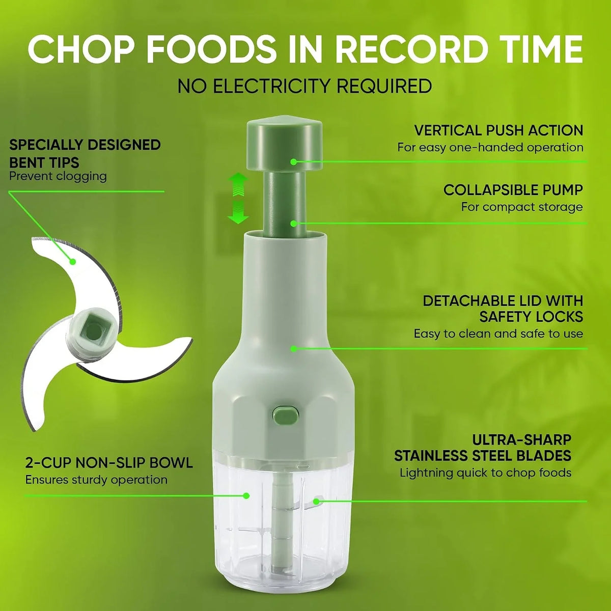 express-small-manual-food-chopper-2-cup-hand-chopper-with-container-push-down-pump-onion-chopper-garlic-chopper-green-veggie-cutter-for-salsa-salad-coleslaw-baby-food-indian-cooking