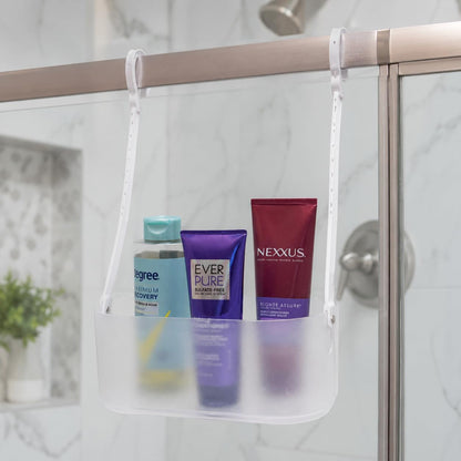Oggi Adjustable Hanging Shower Caddy, Portable Bathroom Caddy with Adjustable Hooks, Shower Organizer Basket for over Shower Head, Door, Towel Rail & Bathroom Storage5
