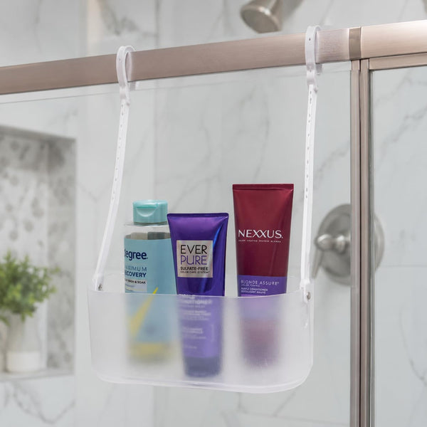 Oggi Adjustable Hanging Shower Caddy, Portable Bathroom Caddy with Adjustable Hooks, Shower Organizer Basket for over Shower Head, Door, Towel Rail & Bathroom Storage5
