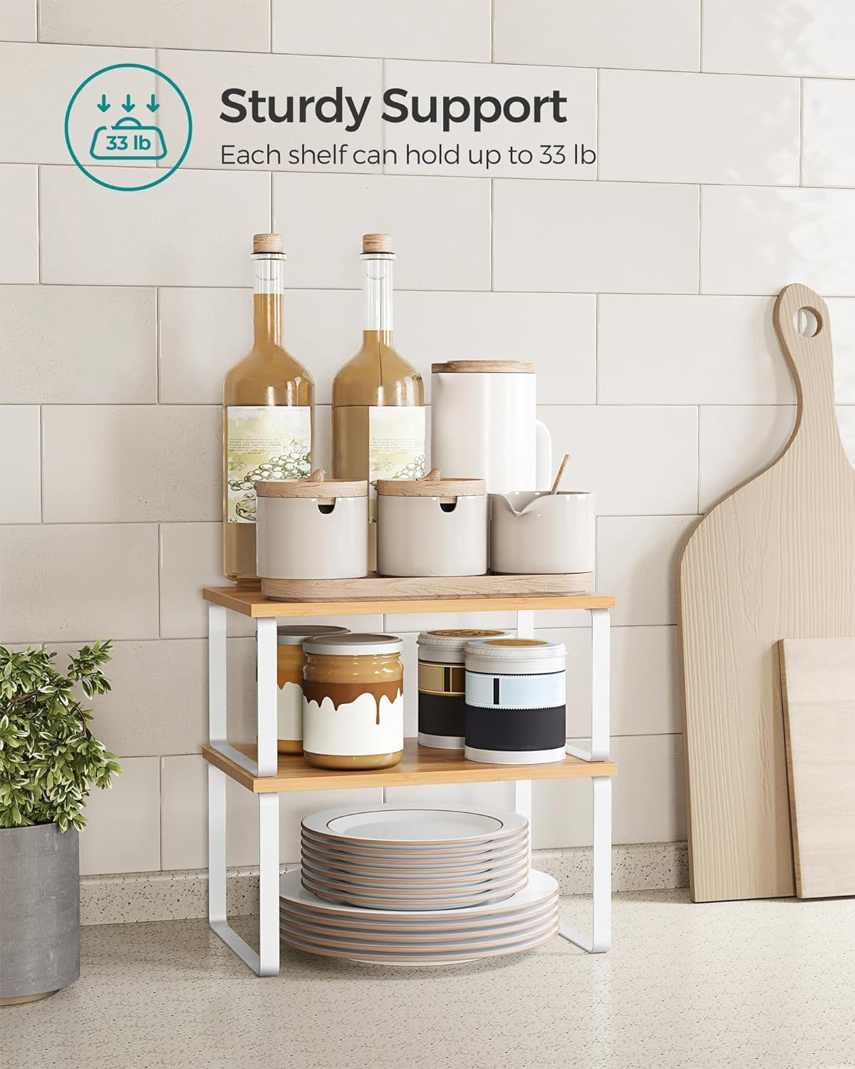 songmics-cabinet-organizer-shelf-set-of-4-spice-rack-kitchen-storage-kitchen-storage-spice-rack-steel-and-bamboo-white-and-yellow-bystro-collection-ukcs010n01