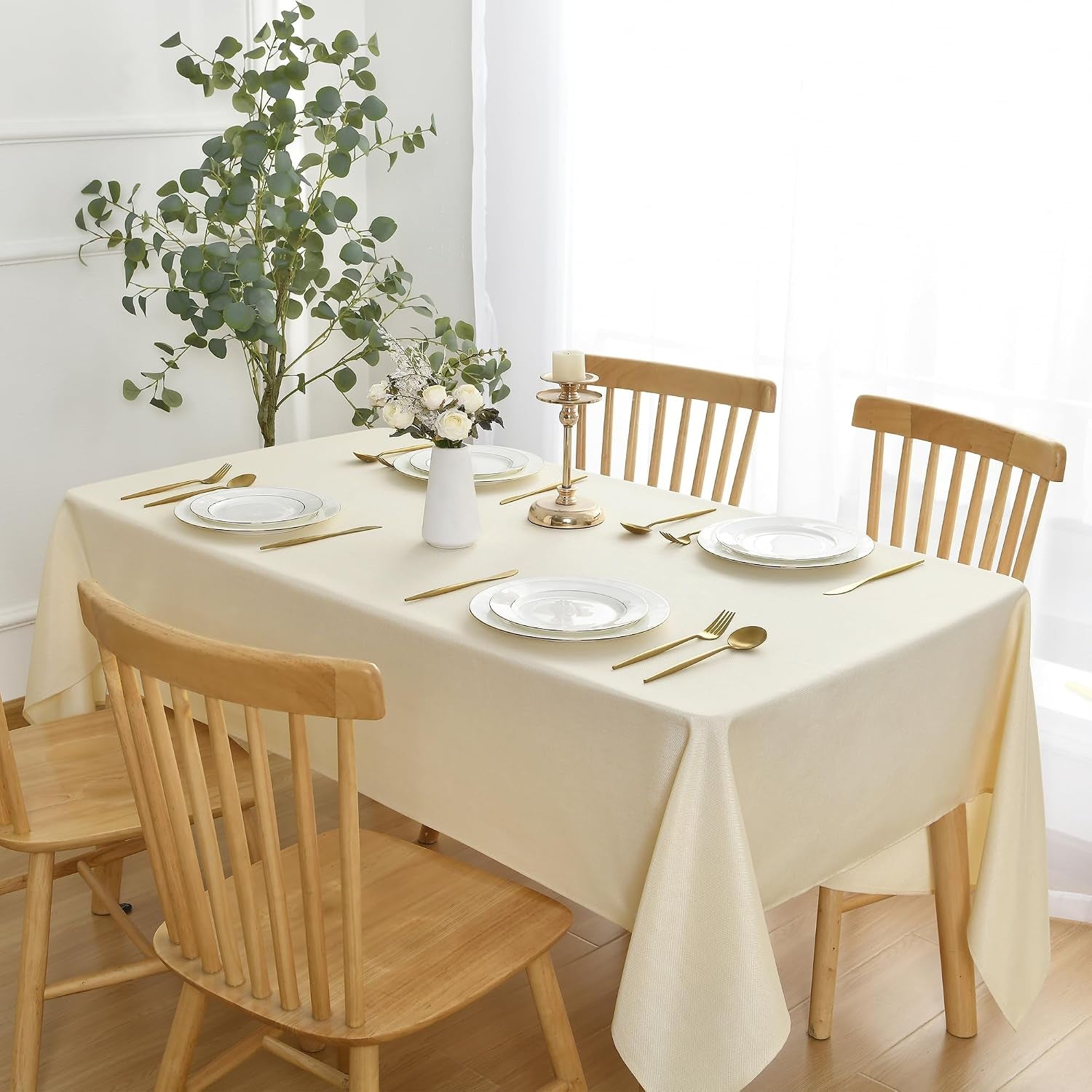faux-linen-farmhouse-tablecloth-rectangular-wrinkle-stain-resistant-table-cloth-rectangle-table-cover-for-kitchen-dining-champagne-54-x-108-inch