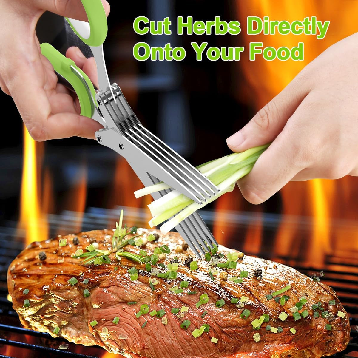 2026-upgraded-herb-scissors-effortless-herb-shears-cutter-tool-with-sharp-stainless-steel-blades-for-fresh-herbs-must-have-kitchen-cooking-gadget-green