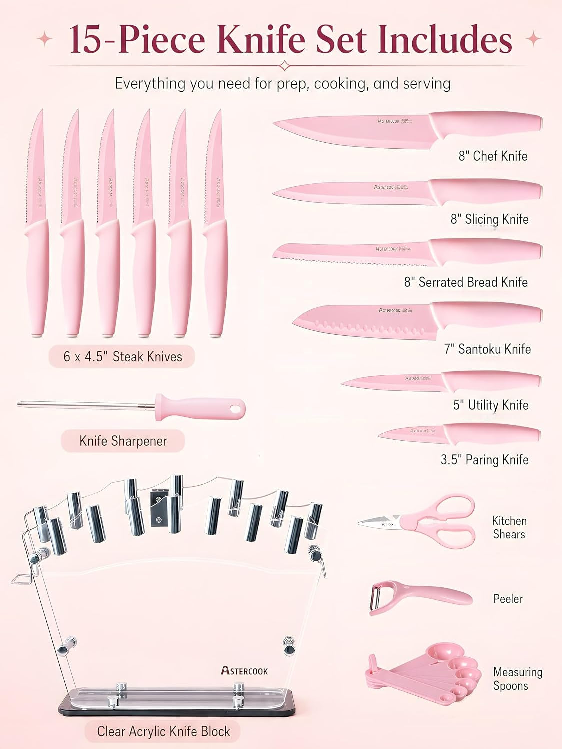 knife-set-with-clear-block-and-sharpener-22pcs-pink-dishwasher-safe-space-saving-clear-knife-block-for-everyday-home-cooking