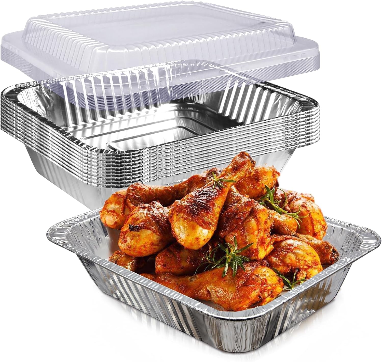 9x13-disposable-aluminum-foil-pans-with-clear-lids-10-pack-durable-half-size-deep-extra-heavy-duty-food-containers-for-baking-cooking-roasting-heating-or-steam-table