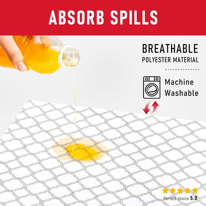 Non Slip Refrigerator Liners, 2-In-1 Fridge Mats and Fresh-Keeping Shelf Liners, Absorbs Excess Moisture, Bpa-Free, Multiple Sizes for Glass Shelves Kitchen Cabinets Drawers, 6 Pack, 12" × 24"5