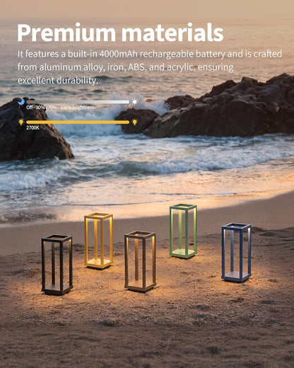Cordless Waterproof Table Lamps Set of 2, Black LED Outdoor Desk Lamp8