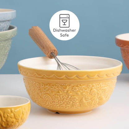 Home to Roost Mixing Bowl 21Cm | 1.1 Litre Earthenware Bowl with Embossed Hen & Cockerel Design – Ideal for Smaller Batches of Dough, Pastry & Cake | Dishwasher Safe4