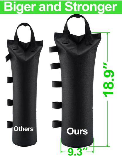 120LBS Extra Large Heavy Duty Canopy Weights Sand Bags for Ez Pop up Canopy Tent Gazebo Outdoor Instant Sun Shelter Patio Umbrella, Upgraded 5 Full-Sized Magic Stick and 2 Nylon Handles, 4Pack3