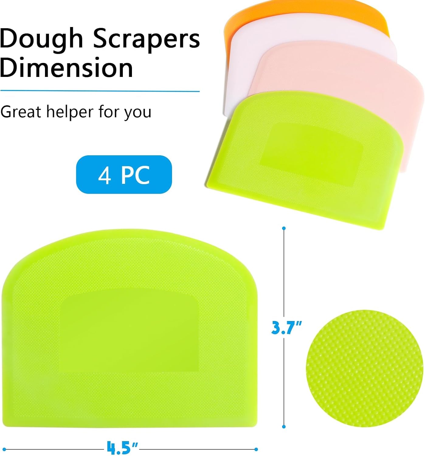 dough-scraper-bench-scraper-for-baking-4-pcs-bpa-free-pe-plastic-flexible-bowl-scraper-food-safe-plastic-dough-cutter-for-bread-cake-dough-fondant-icing-white-green-orange-pink