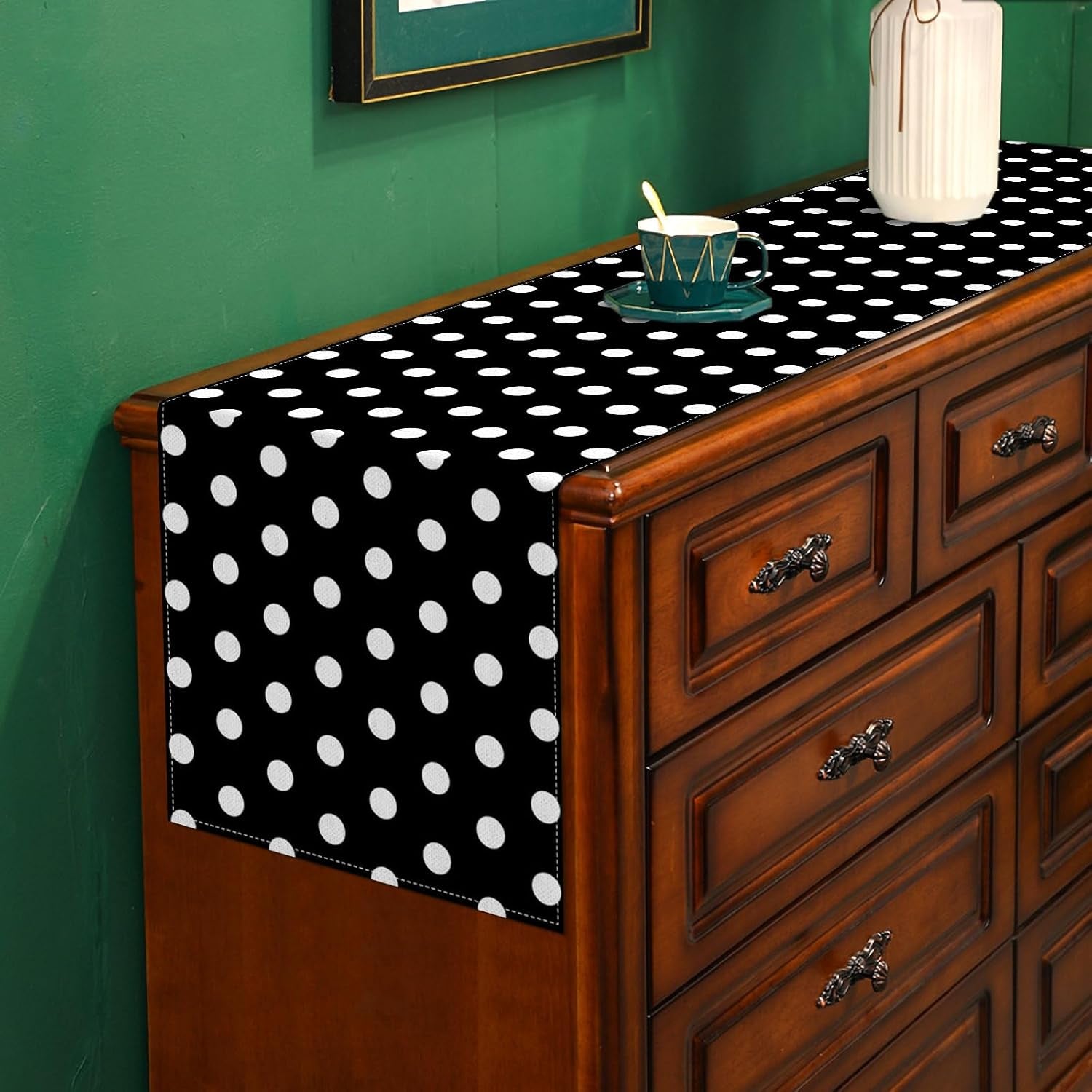 black-and-white-polka-dot-table-runner-cartoon-birthday-party-decoration-baby-shower-dining-room-home-kitchen-table-decor-black-13-x-72