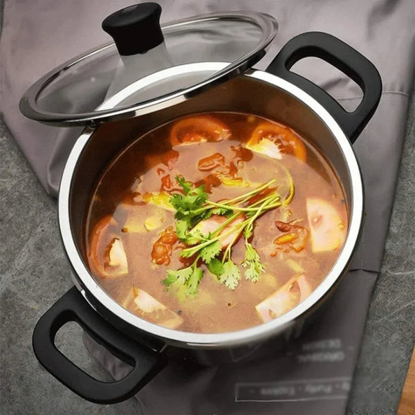 High Pressure Explosion-Proof Pressure Cooker Stainless Steel Gas Stove Induction Cooker Universal Silver(9L)7